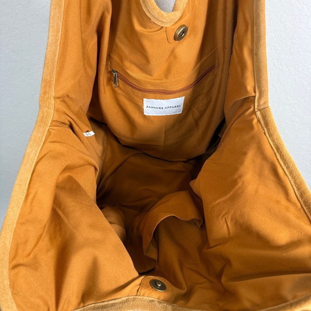 Panache Apparel Tan Woven Geometric Diamond Pattern Tote Shoulder Bag Boho - Picture 5 of 7